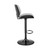 24" Gray And Black Iron Swivel Adjustable Height Bar Chair N270-476909