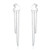 Punk Fashion Peach Heart Long Chain Tassel 925 Sterling Silver Women Earrings A392-sear0304