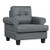 Mid-century Modern Accent Armchair Tufted Linen Club Chair-Gray B593-HV10532