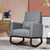 2-in-1 Fabric Upholstered Rocking Chair with Pillow-Beige B593-HW65825