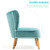 Modern Armless Velvet Accent Chair with Wood Legs-Blue B593-HW66637