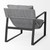 Stone Gray And Black Metal Sling Chair N270-392003