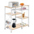 3-Tier Kitchen Baker's Rack Utility Microwave Oven Stand Storage Cart Workstation Shelf White Oak T575-S0671292830