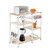 3-Tier Kitchen Baker's Rack Utility Microwave Oven Stand Storage Cart Workstation Shelf White Oak T575-S0671292830