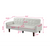 White Convertible Double Folding Living Room Sofa Bed, PU Leather, Tufted Buttons,Removable Wooden  T575-V0671300749