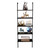 5-Shelf Wood Ladder Bookcase with Metal Frame, Industrial 5-Tier Modern Ladder Shelf Wood Shelves,D T575-S0671292046