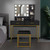 Large Vanity Set with 10 LED Bulbs, Makeup Table with Cushioned Stool, 3 Storage Shelves 2 Drawers, T575-S0671272576