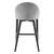 26" Gray and Black Velvet and Solid Wood Low Back Counter Height Bar Chair N270-544699