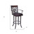 30" Brown Faux Leather And Iron Bar Height Bar Chair N270-477074