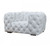 57" White And Black Top Grain Leather Tufted Chesterfield Chair N270-488425