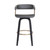 26" Gray And Black Faux Leather Swivel Counter Height Bar Chair N270-534467