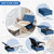 Folding Ottoman Sleeper Bed with Mattress for Guest Bed and Office Nap-Blue - Color: Blue D681-JV10120BL