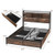 Full/Queen Size Bed Frame with Bookcase Headboard and 4 Storage Drawers-Queen Size - Color: Rustic  D681-HU10618US-Q+