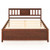 Wooden Platform Bed with Headboard and Wood Slat Support-Full Size - Color: Walnut - Size: Full Size D681-HU10842WN-F