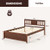 Wooden Platform Bed with Headboard and Wood Slat Support-Full Size - Color: Walnut - Size: Full Size D681-HU10842WN-F