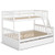 Twin Over Full Convertible Bunk Bed with Twin Trundle-White - Color: White - Size: Twin Size D681-HU10397WH+