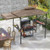 11 x 5 FT Grill Gazebo with Side Awning and Double-Tiered Top-Brown - Color: Brown D681-NP11863CF