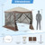 Pop-up Gazebo 6-sided Instant Setup Screen House Hub Tent with Mesh Netting Walls-Coffee - Color: C D681-NP12072CF