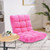 Adjustable 14-position Cushioned Floor Chair-Pink - Color: Pink D681-HV10355PI