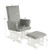 Baby Nursery Relax Rocker Rocking Chair Glider and Ottoman Cushion Set-Gray - Color: Gray D681-JV10395SL
