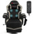 Ergonomic High Back Massage Gaming Chair with Pillow-Gray - Color: Gray D681-HW63196GR
