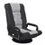 360-Degree Swivel Gaming Floor Chair with Foldable Adjustable Backrest-Gray - Color: Gray D681-HW65937GR