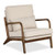 Modern Accent Chair with Rubber Wood Armrests and Removable Back-Beige - Color: Beige D681-JV12392BE