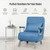 Folding 6 Position Convertible Sleeper Bed Armchair Lounge Couch with Pillow-Blue - Color: Blue D681-HW66326BL