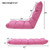 14-Position Adjustable Folding Lazy Gaming Sofa-Pink - Color: Pink D681-HW66636FS