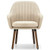 Set of 2 Fabric Upholstered Accent Chairs with Wooden Legs-Beige - Color: Beige D681-HW66744BE-2
