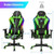 Gaming Chair Adjustable Swivel Computer Chair with Dynamic LED Lights-Green - Color: Green D681-CB10223GN