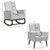 2-in-1 Fabric Upholstered Rocking Chair with Pillow-Light Gray - Color: Light Gray D681-HW65825SL