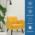 Modern Upholstered Comfy Accent Chair Single Sofa with Rubber Wood Legs-Yellow - Color: Yellow D681-HW66544YE