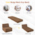 Tri-Fold Folding Chair Convertible Sleeper Bed-Brown - Color: Brown D681-HU10477CF Tri-Fold Folding Chair Convertible Sleeper Bed-Brown - Color: Brown D681-HU10477CF