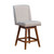 26" Taupe and Brown Solid Wood Swivel Bar Chair N270-491371