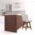26" Taupe and Brown Solid Wood Swivel Bar Chair N270-491371