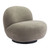 30" Khaki Green And Black Sherpa Slipper Chair N270-556452