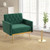 Modern Velvet Accent Chair with Button Tufted Back Golden Metal Legs and Adjustable Foot Pads-Turqu D681-HV10612TU