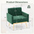 Modern Velvet Accent Chair with Button Tufted Back Golden Metal Legs and Adjustable Foot Pads-Turqu D681-HV10612TU