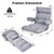 Adjustable Folding Sofa Chair with 6 Position Stepless Back-Gray - Color: Gray D681-HV10119GR