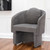 28" Gray Fabric Barrel Chair And Toss Pillow N270-564976