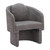 28" Gray Fabric Barrel Chair And Toss Pillow N270-564976