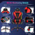 Gaming Chair Adjustable Swivel Computer Chair with Dynamic LED Lights-Red - Color: Red D681-CB10223RE