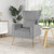Velvet Upholstered Wingback Chair with Lumbar Pillow and Golden Metal Legs-Gray - Color: Gray D681-HV10567GR