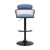Blue and Black Fabric with Metal Swivel Low Back Adjustable Height Bar Chair N270-534448