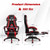Gaming Chair Racing Style Swivel Chair with Footrest and Adjustable Lumbar Pillow-Red - Color: Red D681-CB10631HS
