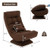 5-Level Adjustable 360?° Swivel Floor Chair with Massage Pillow-Brown - Color: Brown D681-HV10321CF