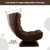 5-Level Adjustable 360?° Swivel Floor Chair with Massage Pillow-Brown - Color: Brown D681-HV10321CF