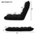 14-Position Adjustable Folding Lazy Gaming Sofa-Black - Color: Black D681-HW66636DK