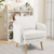 Sherpa Accent Chair Modern Living Room Chair with Seat Cushion-White - Color: White D681-HV10635WH Sherpa Accent Chair Modern Living Room Chair with Seat Cushion-White - Color: White D681-HV10635WH